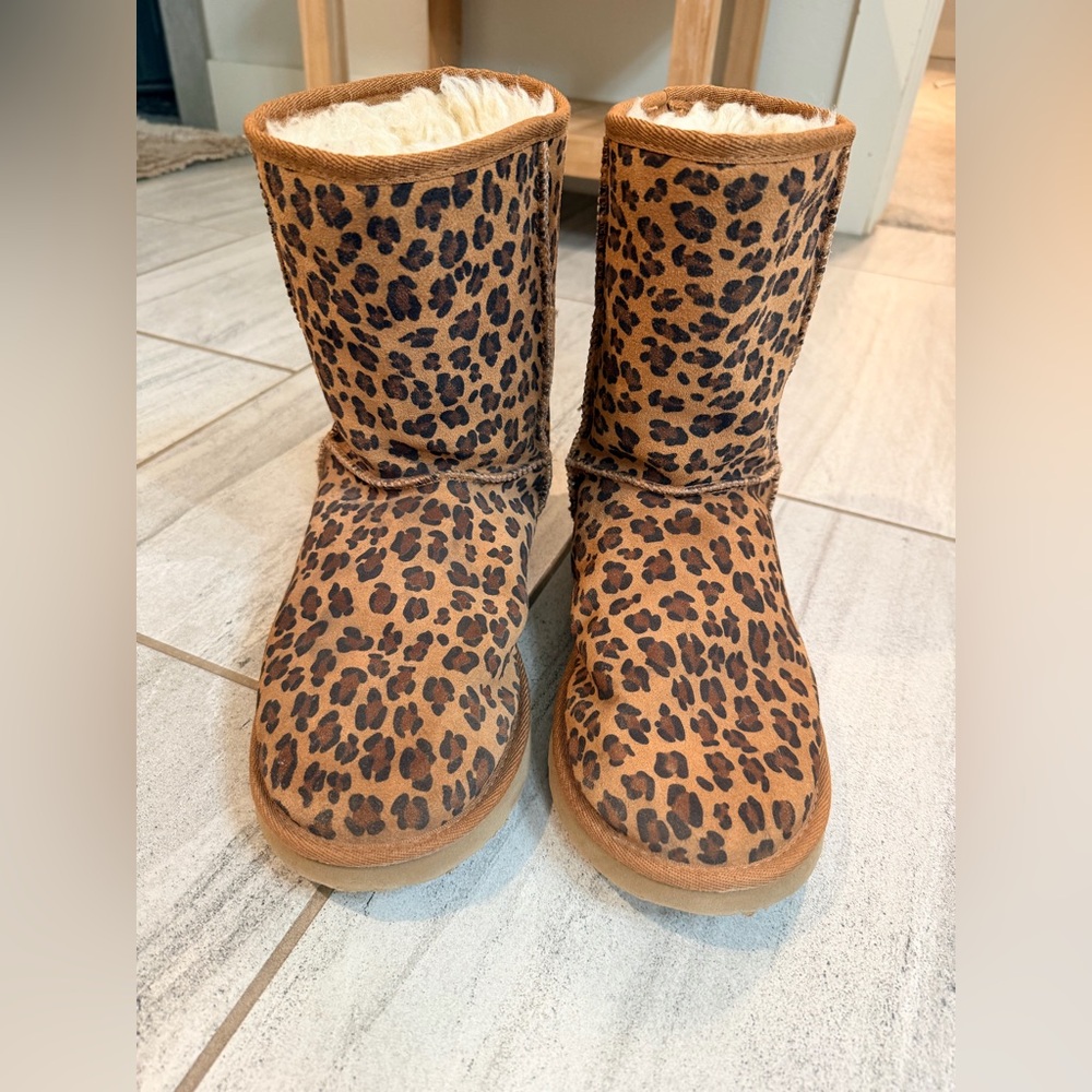 Leopard Print Ankle Boots